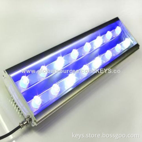 Silver 12,000k High Power LED Marine Aquarium Lights AC 100V With 2ft Lens